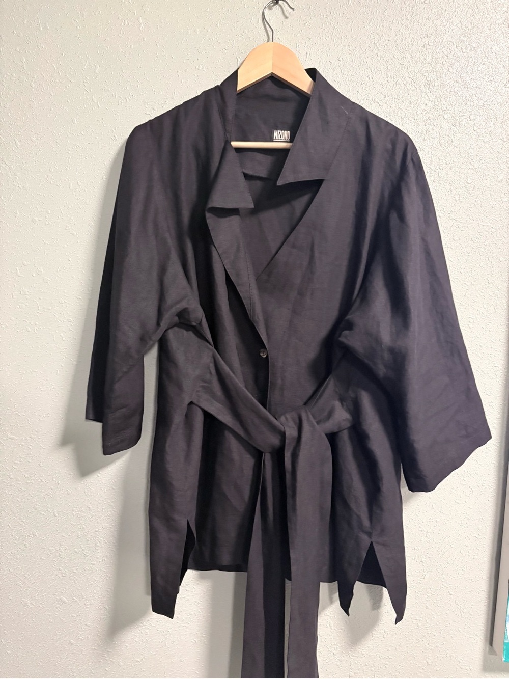 Mizono front tie linen jacket